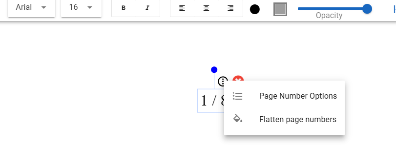 page number formats