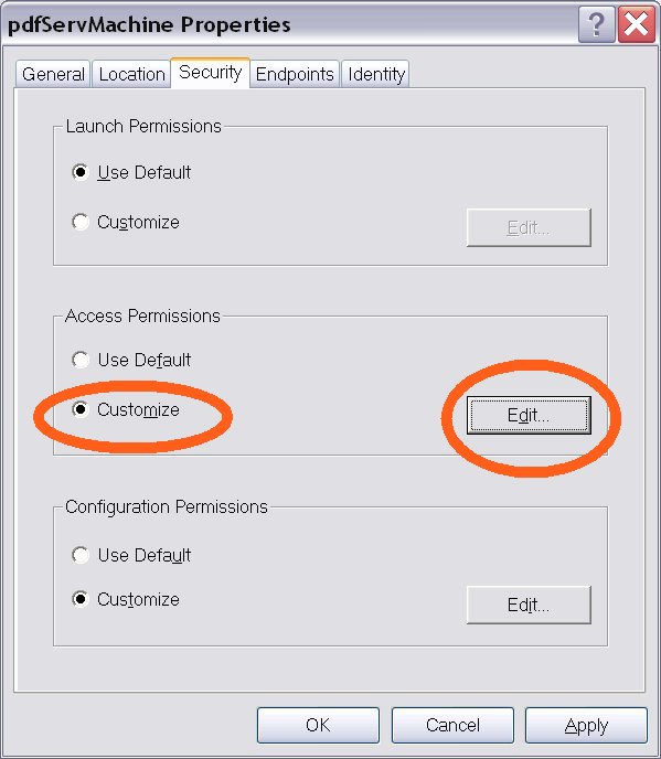 pdfServMachine security